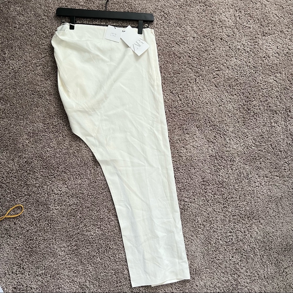 Zara Cream High Low Skirt